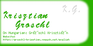 krisztian groschl business card